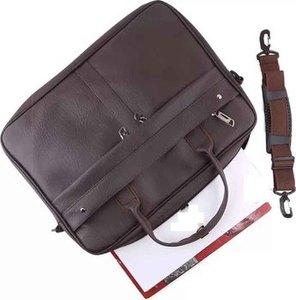 100% Genuine Leather Men's Laptop Briefcase <b>Bag</b> Premium Quality Durable Vintage Design Portable Lightweight Waterproof Briefcase - Product Image 5