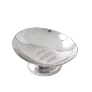 Draining Style Antique Style Silver Metal Shell Shape <b>Soap</b> Dish Freestanding Footed Bathroom Accessory Decorative <b>Soap</b> <b>Holder</b> - Product Image 3