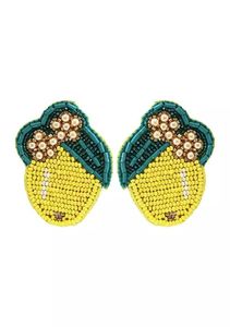 Pendientes de cuentas de semillas hechos a mano, multicolor, joyería étnica india para niñas al mejor precio. - Product Image 5