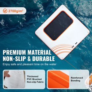 Plataforma Flotante Inflable de PVC de 10x10 Pies con Malla de Trampolín de 4x7 Pies para Diversión Acuática Antideslizante - Product Image 3