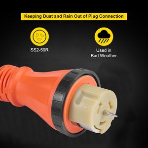 Cavo di alimentazione per generatore da 4,5 m con spina NEMA 14-50P da 50 A e scatola di ingresso SS2-50 laterale - Product Image 4