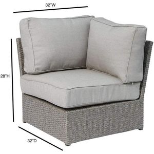 Shick Fully Assembled <b>Corner</b> Wedge Patio Chair with Comfortable Cushions Outdoor Furniture Set - Product Image 4