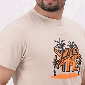 T-shirt en coton imprimé pour homme, manches courtes, col rond, coupe classique, tissu jersey respirant, design personnalisé avec logo imprimé - Product Image 6