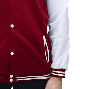 Varsity <b>Jacket</b> Custom OEM <b>Mens</b> Thicken Varsity <b>Jacket</b> Button Pocket Letterman <b>Baseball</b> College <b>Jacket</b> - Product Image 2