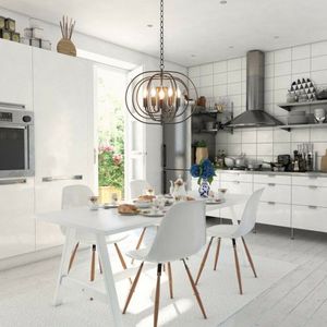 Lampadario a Soffitto in Metallo da 16 Pollici, 5 Luci Pieghevoli e Orientabili, Elegante Lampada a Sospensione - Product Image 2