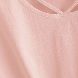 เสื้อครอปท็อปทรงเข้ารูปพรีเมียม แขนสั้น สีชมพูอ่อน สไตล์สปอร์ต ผูกโบว์ด้านหน้า แฟชั่นขายส่ง - Product Image 6
