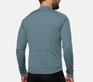 WARPRO INDUSTRY Dark Blue Short Sleeve Spandex/Polyester 220g Active Stretch Quick Dry Digital Print Front Logo <b>Cycling</b> Jersey - Product Image 3