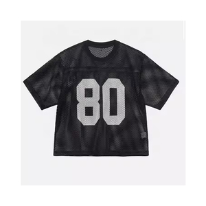 เสื้อครอปอเมริกันฟุตบอลพิมพ์ลายตามสั่ง ขายดี สตรีทแวร์ แขนสั้น ผ้าตาข่าย พิมพ์ลายแบบซับลิเมชั่น - Product Image 1