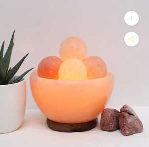 Hermosa Lámpara de Sal Rosa del Himalaya, Luz de Cristal Natural, Pieza Decorativa Portátil Hecha a Mano, Ionizador Natural Purificador de Aire - Product Image 2