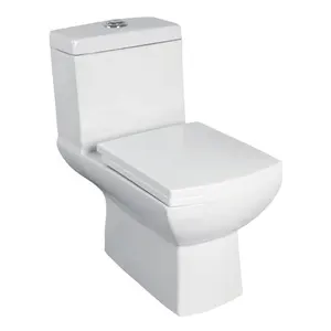 Most Popular Attractive Square Ceramic One Piece Water Closet Toilet White Color Complete Set Porcelain Bathroom Sanitary Wares