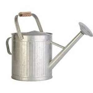 Arrosoir de jardin en métal unique, design classique pour intérieur et extérieur, en acier galvanisé avec accents en cuivre - Product Image 2