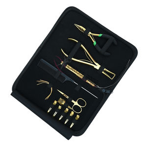 Kit d'outils pour extensions capillaires de salon : Pince à sertir 3 trous, Extracteur de micro-perles, Enfileur de boucles, Peigne à queue, Ciseaux miniatures pour séparation des mèches - Product Image 1