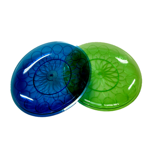 Bandejas de Plástico Azules y Verdes con Diseño Floral, Forma Redonda, Plato para Servir, Material PS - Product Image 1