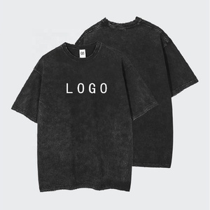 เสื้อยืดแขนสั้นลายเสือดาวผู้ชายทรงหลวมผ้าแคนวาสระบายอากาศได้ดีรักษ์โลกปี 2022 น้ำหนัก 220 กรัม สีดำ สไตล์วินเทจสตรีทแวร์ - Product Image 5