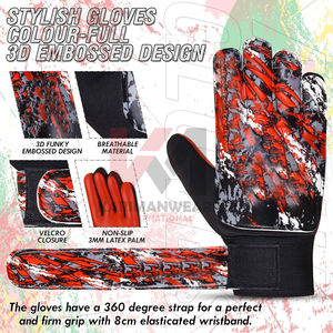 Gants de gardien de but en latex premium, technologie de protection des doigts, paume absorbant les chocs, respirants, pour hommes, femmes et jeunes. - Product Image 3