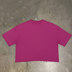 T-shirt en coton pour homme, coupe ample et courte, effet vieilli et délavé au soleil, imprimé numérique, délavé à l'acide - Product Image 2