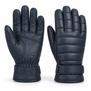 Guantes de imitación de cuero amarillo mostaza con correa de botón en la muñeca, para invierno, venta al por mayor, proveedor de accesorios de moda personalizados, colección. - Product Image 6