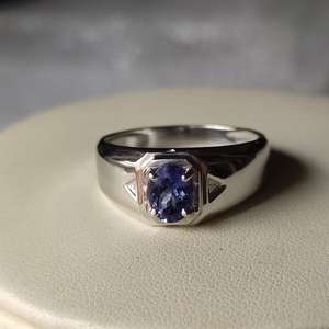 Tanzanite Sterling <b>Silver</b> <b>Ring</b> Handmade 925 Jewelry - Product Image 1