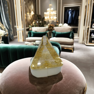 หินอัญมณีสังเคราะห์สีทองธรรมชาติขนาด23X22X10มม. น้ำหนัก22ซม. - Product Image 4