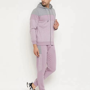 Ensemble de survêtement décontracté deux pièces pour homme, en polaire respirant, avec capuche et fermeture éclair, qualité supérieure, idéal pour l'hiver, vente en gros - Product Image 5