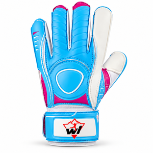 Premium quality Lightweight Blue Camo Latex <b>Football</b> Goalkeeper <b>Gloves</b> Finger Protection Adjustable Wrist Strap Breathable - Product Image 6