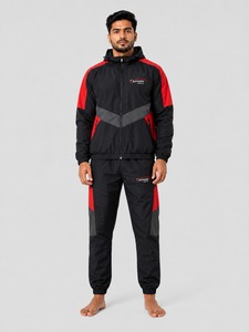 Ensemble de survêtement coupe-vent pour homme, durable, confortable, respirant, écologique, décontracté, avec logo personnalisé - Product Image 1
