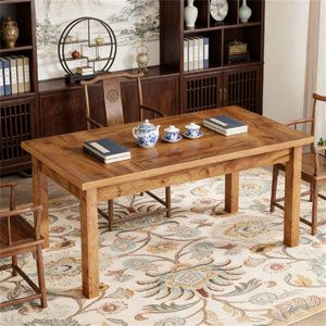 Mesa de Comedor Clásica de Madera Adaptable para Cocina, Café y Desayuno - Solo Mesa - Product Image 3