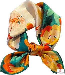 Pañuelo Corto Estampado Premium, Fabricante Textil OEM ODM de Marca Blanca, Proveedor de Accesorios de Moda Personalizados para Exportación - Product Image 1