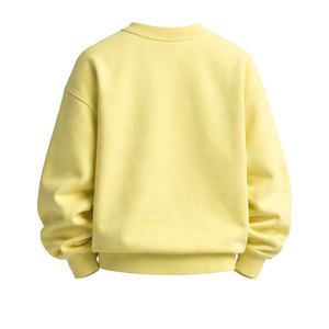 High Quality Winter Plain Yellow <b>Sweatshirt</b> Unisex Crewneck Oversized Fleece Pullover Casual Streetwear Digital Custom Logo 100% - Product Image 3