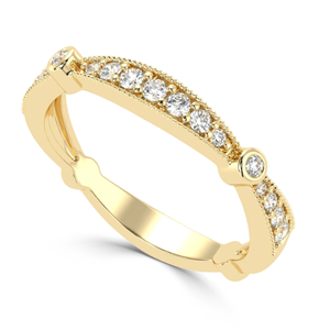 AJRETAIL Anillo de oro de 14 quilates con diamante natural de 0,25 quilates, color G, claridad VS1, talla 5 - Product Image 5