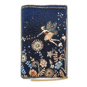 Étui de téléphone personnalisé en strass floral bleu doré Ziyan Handicraft MC-1001 pour Apple iPhone 6 pouces, décoratif et résistant aux chocs - Product Image 1