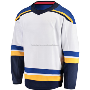 Maillot de hockey sur glace personnalisé noir pour homme, col en V, manches longues, imprimé numériquement, maille 100 % polyester respirante et écologique pour équipe - Product Image 2