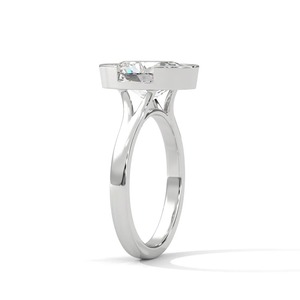 Anillo de Compromiso Solitario con Diamante Cultivado en Laboratorio de Corte Ovalado de 2.50 CT en Oro Blanco, Amarillo y Rosa de 14K - Product Image 2