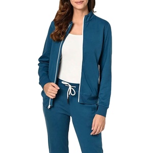 Custom High Quality Heavyweight Embroidery Cotton Fleece Tracksuit Set <b>Half</b> <b>Zip</b> <b>Sweatshirts</b> and Joggers Set for <b>Women</b> - Product Image 4