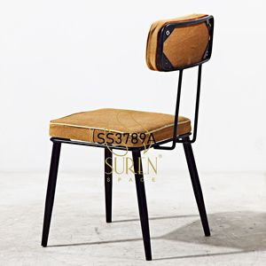 Chaise de salle à manger dorée commerciale de style industriel pour hôtels et restaurants - Product Image 3