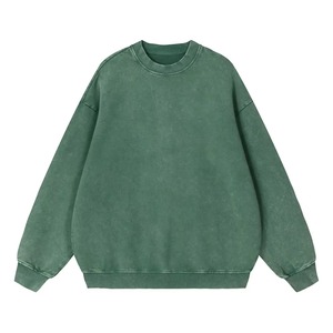 เสื้อสเวตเชิ้ตคอกลมโอเวอร์ไซส์ ยูนิเซ็กซ์ ผ้าฝ้าย 100% ผ้าถักเนื้อนุ่ม สีพื้น สไตล์ลำลอง สตรีทแวร์ แขนยาว สำหรับฤดูใบไม้ร่วง - Product Image 1