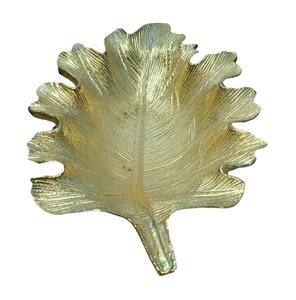 Eco-Friendly Durable Metal Leaf Shape Serving Tray for Home Hotel & Restaurants-Luxurious <b>Table</b> <b>Top</b> <b>Decor</b> - Product Image 1