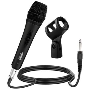 Micro portatif unidirectionnel cardioïde dynamique pour parler en public et karaoké PM-286 avec interrupteur et câble audio XLR - Product Image 1