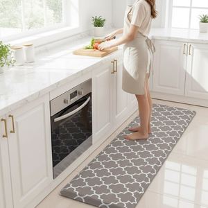 Tapis de cuisine moderne antidérapant, résistant à la saleté, personnalisable, lavable, avec envers en caoutchouc, épaisseur moyenne, en polyester, fabriqué à la machine pour la maison - Product Image 6