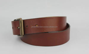 Dernière conception de ceinture décontractée en cuir pour hommes, deux tons, marron, noir, cuir véritable et boucle en laiton solide, toutes tailles, 2019 - Product Image 5