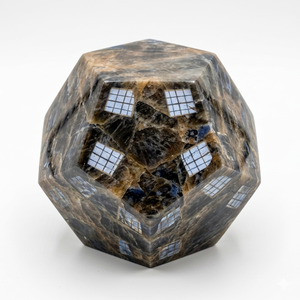 Piedra de Ágata Dodecaedro de Piedra Lunar Negra Natural, Cristal Geométrico, Gema Curativa, Venta al por Mayor - Product Image 6