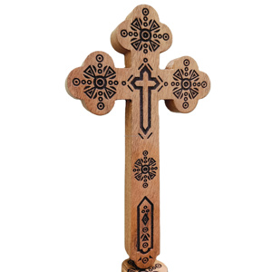 Handcrafted <b>Wooden</b> Cross Engraved Religious Wall Hanging Spiritual Art Elegant Home Decor <b>Gift</b> for Living Room - Product Image 1