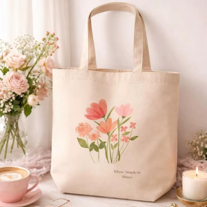 Eco Friendly Fashion Cotton <b>Canvas</b> Tote Bag with Custom Logo Reusable Shopping Bag for Groceries Heavy Duty Durable Bulk - Product Image 1