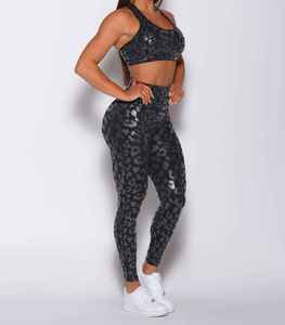 Conjunto Deportivo de 2 Piezas para Gimnasio, Fitness y Yoga, Talla Grande, Brillante, Sujetador Deportivo y Leggings, Ropa Deportiva para Mujer - Product Image 5