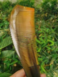 Peine de pelo de cuerno de búfalo de calidad superior ecológico hecho a mano 100%, técnica pulida, diseño de hoja, Animal náutico de una sola pieza - Product Image 5