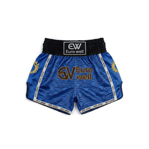 <b>High</b> Quality Muay Thai Shorts Personalized Printing Canvas Silk Screen Printing Cargo Solid Knitted Breathable Shorts - Product Image 5