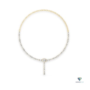 Collar de Diamantes Cultivados en Laboratorio de 14.27 CT, en Oro Amarillo Ovalado Multiforma, con Colgante de Oro Sólido de 14K - Product Image 1