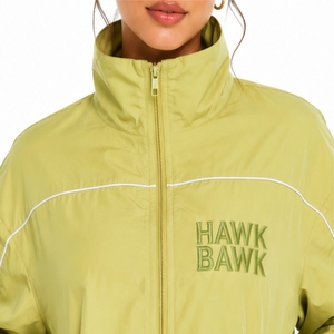 <b>Women</b>’s Zip Up Windbreaker Jacket And <b>Shorts</b> Two Piece Set Elastic Waist Sporty Style Breathable Style Wear Relaxed Fit Wear - Product Image 4