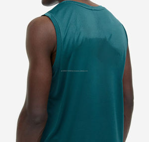 2025 nueva ropa de calle informal de secado rápido camiseta sin mangas de gimnasio para hombres entrenamiento atlético camiseta sin mangas de gimnasio - Product Image 3