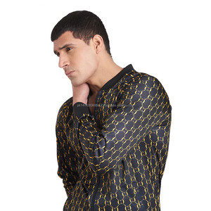High Quality <b>Men</b> Custom Sublimation Printed Tracksuit Set <b>Men</b> Polyester <b>Bomber</b> <b>Jacket</b> & Jogging Trouser Tracksuit Set - Product Image 5
